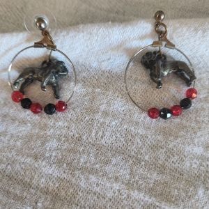 Georgia Bulldogs earrings